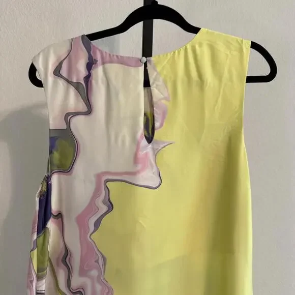 MISA Los Angele Satin Sleeveless Floral Print  Sylvie Dress (Sz: M / RTL: $410) - Picture 7 of 12